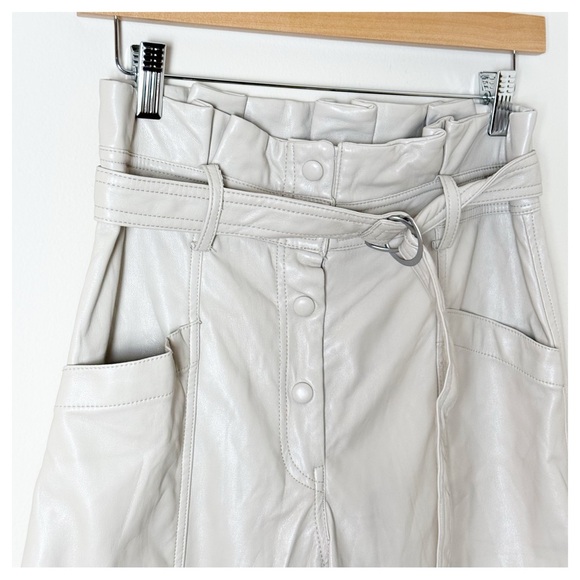 HOUSE OF HARLOW 1960 FAUX LEATHER HIGH WAIST DRESS PANTS WITH BELT MEDIUM $189 - Picture 3 of 10